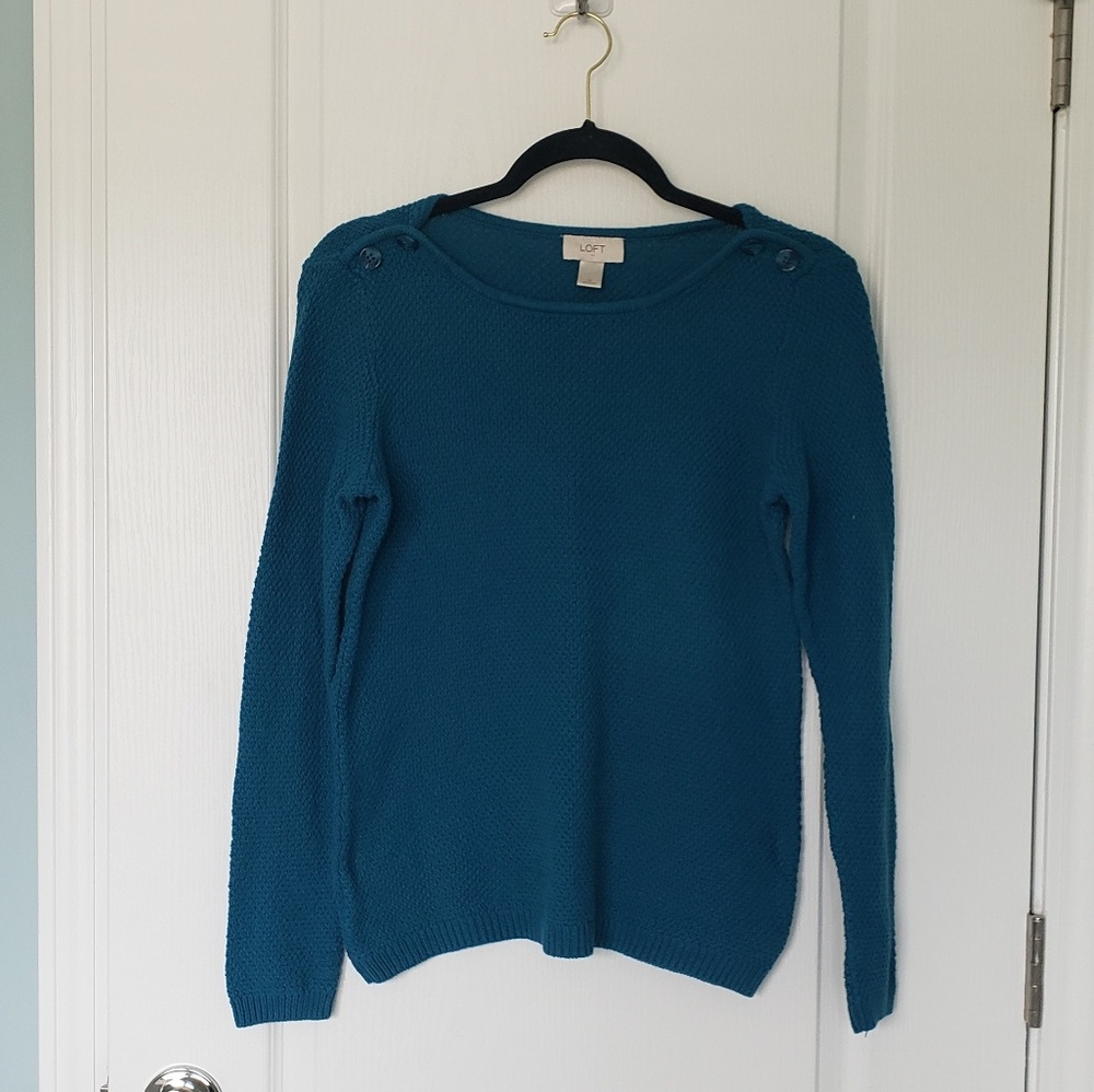 🎈LOFT Teal Knit Sweater